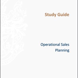 ISMM-Operational Sales Planning Study Guide